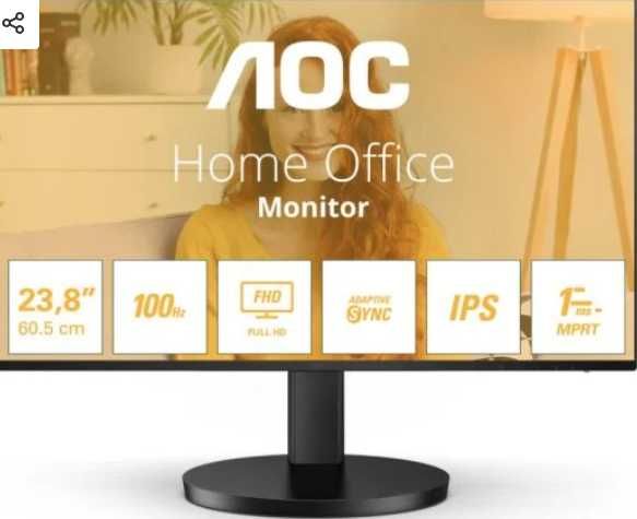 monitor AOC 23.8" 100HZ compativel com "Nvidia Gsync" 1ms de resposta!
