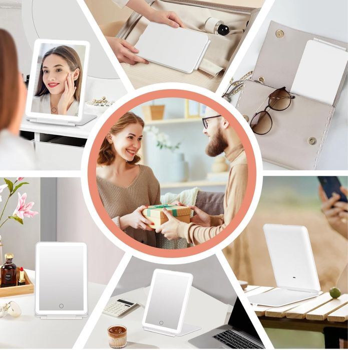 USB Akumulator Lustro do makijażu z oświetleniem