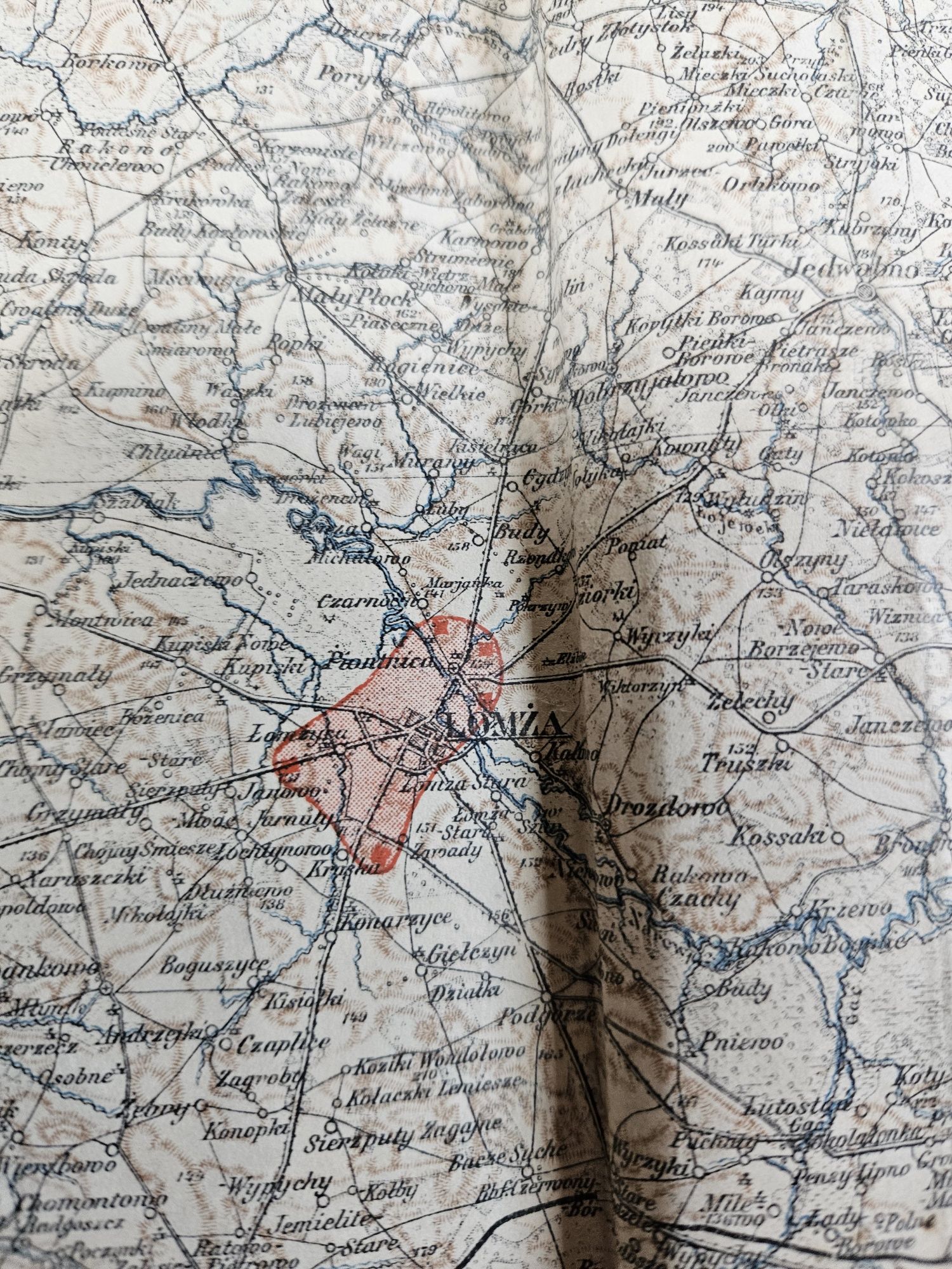 stara mapa sztabowa niemiecka 1915 r