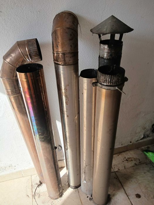 Tubos em inox para salamandra a lenha