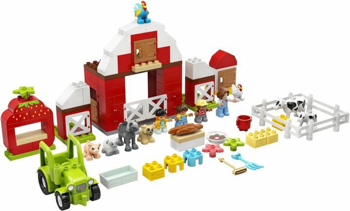 Конструктор Lego Duplo Фермерский трактор, домик и животные 10952