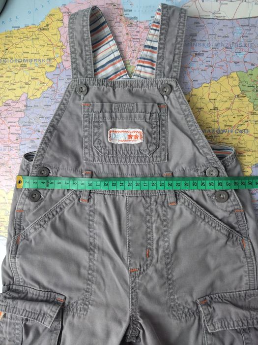 Spodnie ogrodniczki 9/12 mc