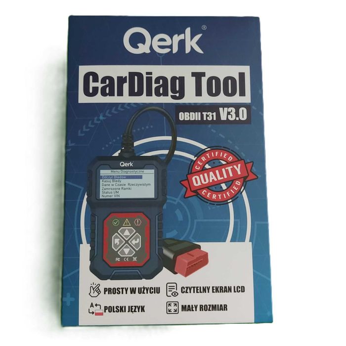 Interfejs Diagnostyczny Tester Obd2 J. Polski Skaner kasowanie błędów