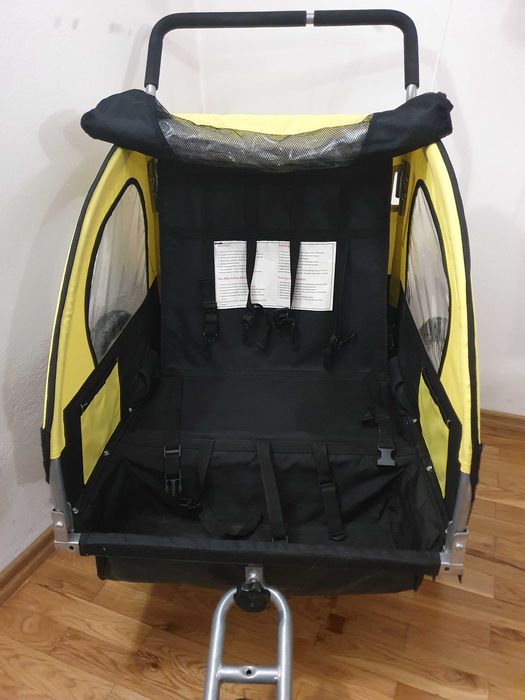 Przyczepka rowerowa dwuosobowa, wózek Sportiko, bagażnik, stan bdb!!