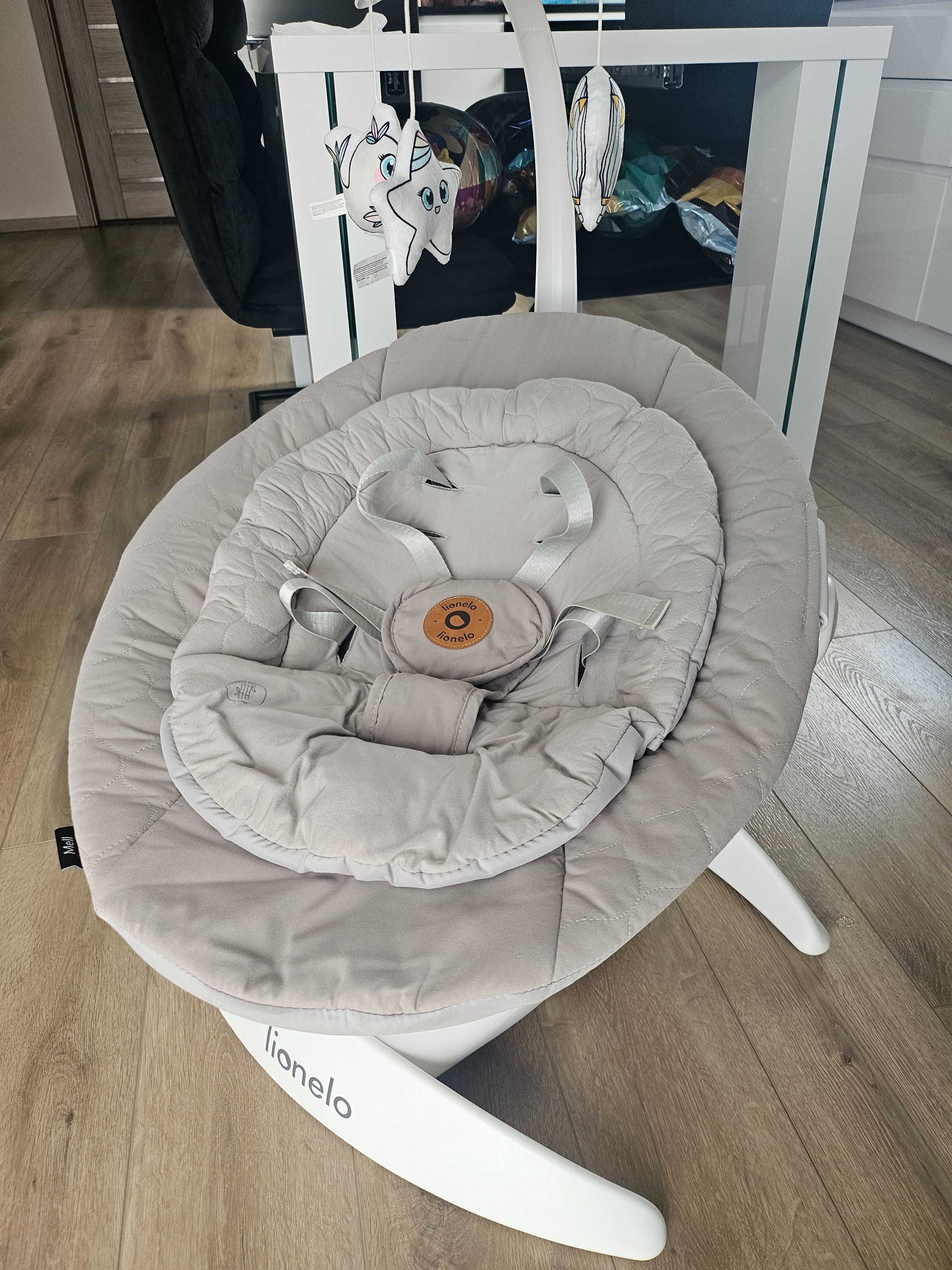 Lionelo Mell leżaczek bujaczek od urodzenia do 9kg Grey Stone