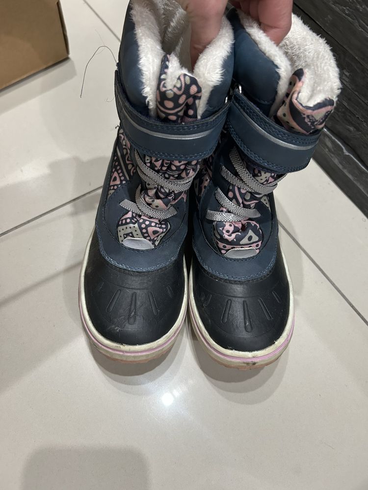 Buty zimowe 33 regulowane na rzepę Lidl śniegowce