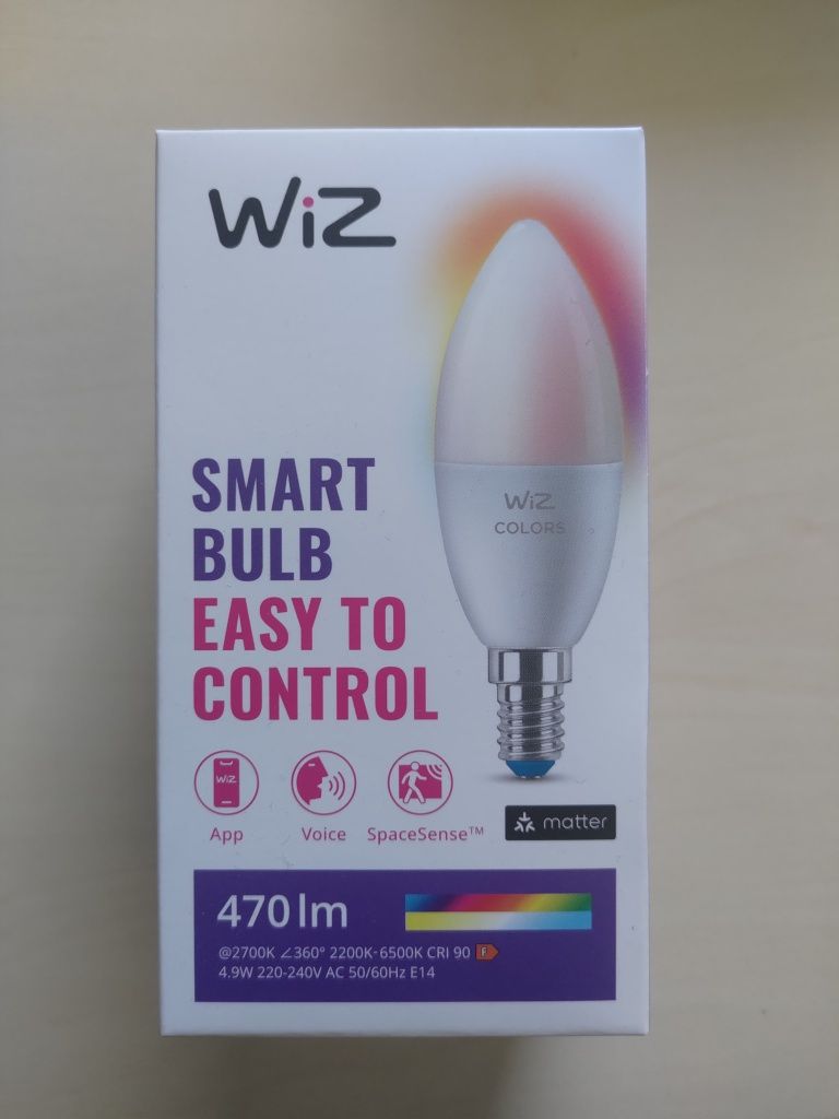 Żarówka Smart Wiz LED E14 ŚWIECA 4,9W 40W RGB