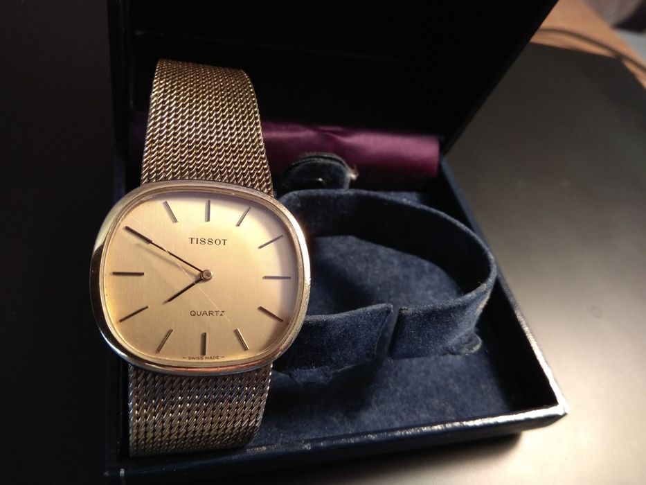 Tissot quartz zegarek pozłacany 10 mikronów