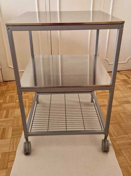 Carrinho/Ilha de cozinha metálico em inox - UDDEN Ikea