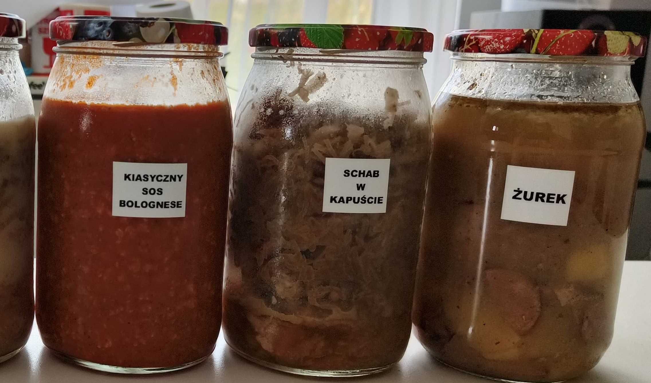 Najnowsze dania obiadowe wekowane w słoiki 0,9 l opcja 10 szt. wysyłka