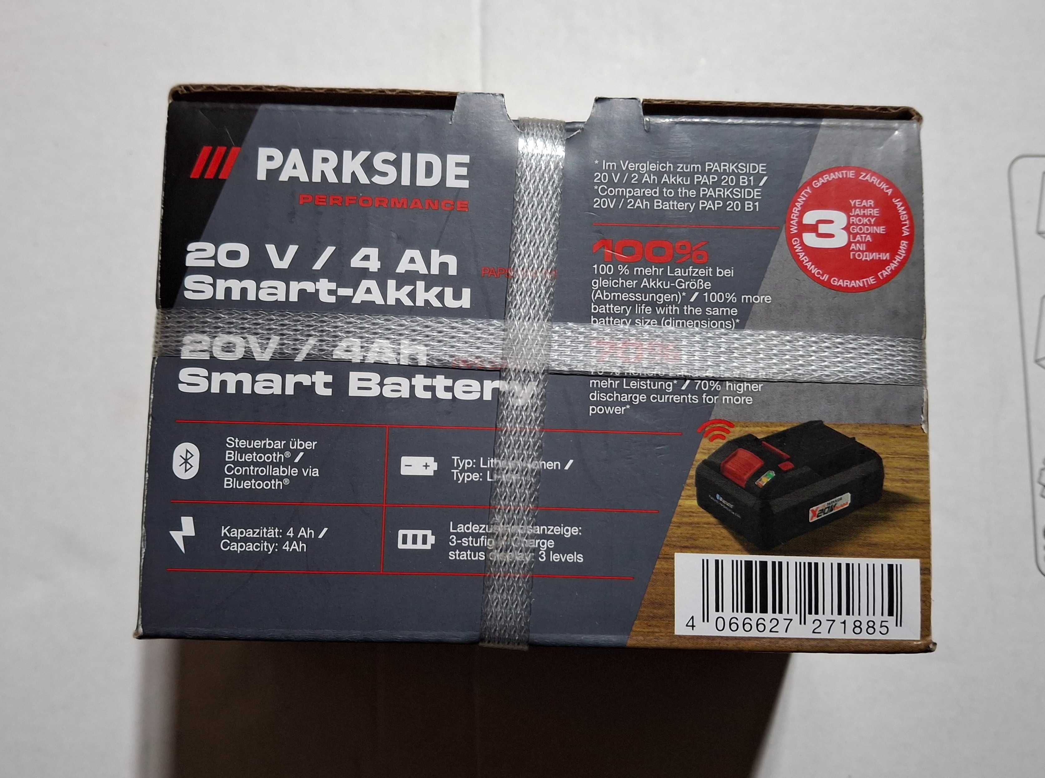 Akumulator PARKSIDE PERFORMANCE Smart X20V Team 4Ah 20V PAPS 204