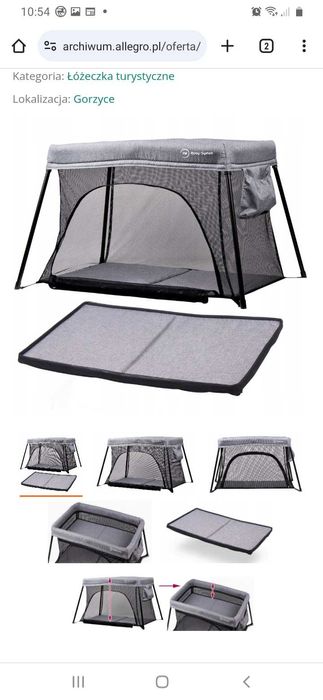 Łóżeczko turystyczne 2w1 camilla