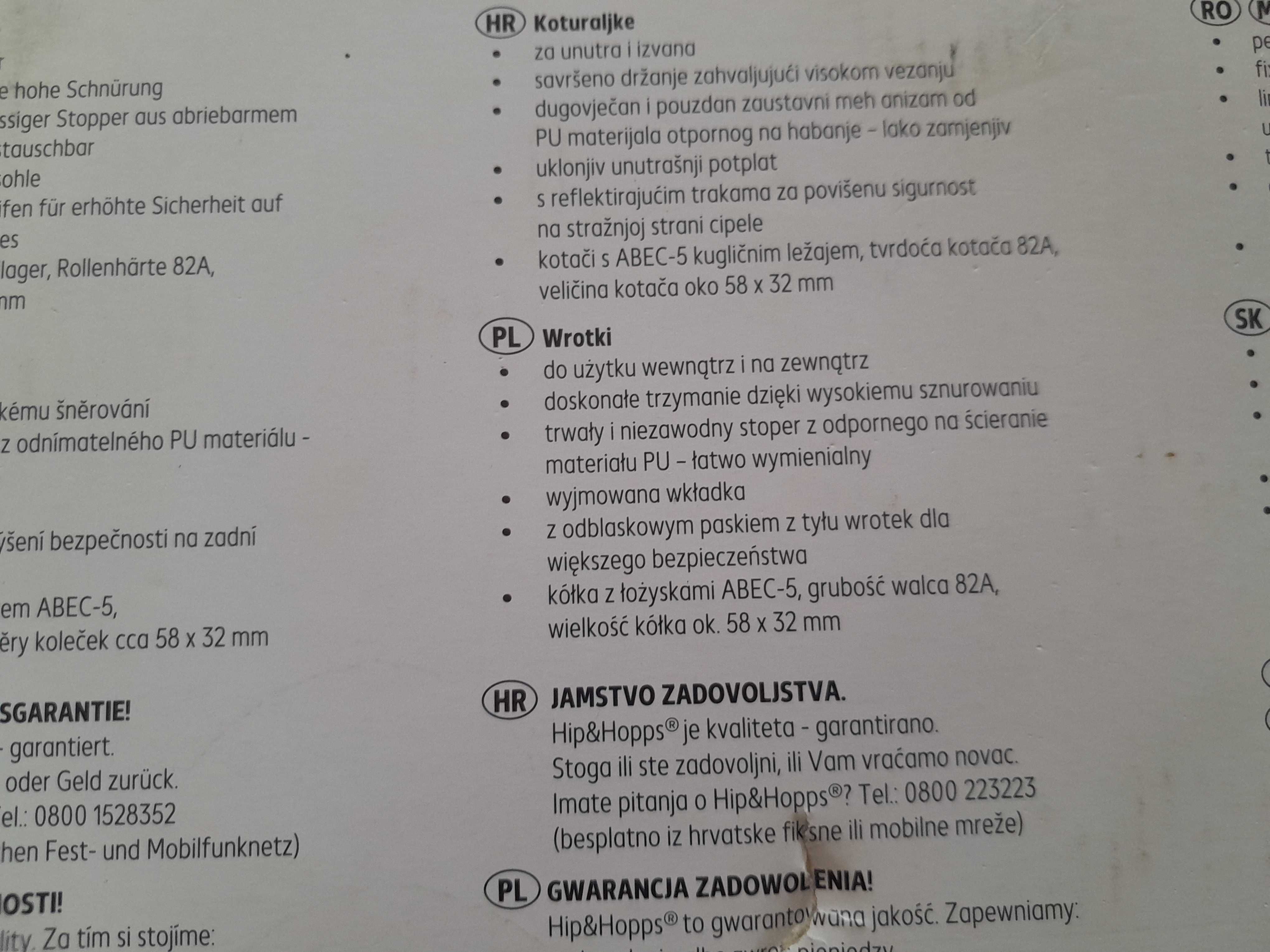 Wrotki rozmiar 35