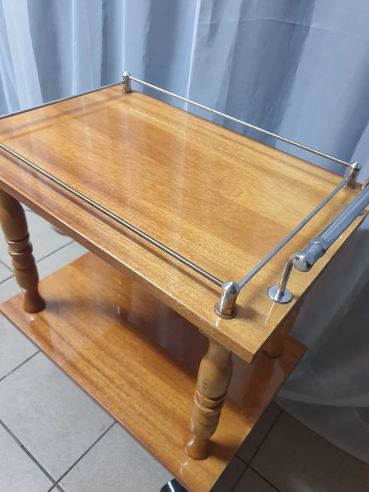 Stolik na kółkach antyk prl barowy barek stol stoliczek podest szafka