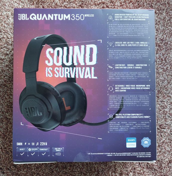 Навушники jbl quantum 350 бездротова ігрова гарнітура