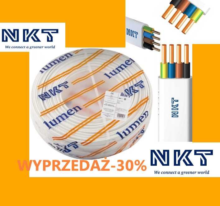 Przewód NKT instal lumen 4x1,5 YDYpżo Kabel 450/750V 100MB.