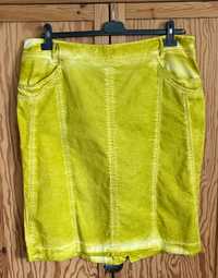 Spódnica Olmar 48 NOWA bawełniana jeansowa zielona Limonka