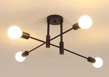 Candeeiro de Teto Comely – Estilo Industrial (4 luzes)