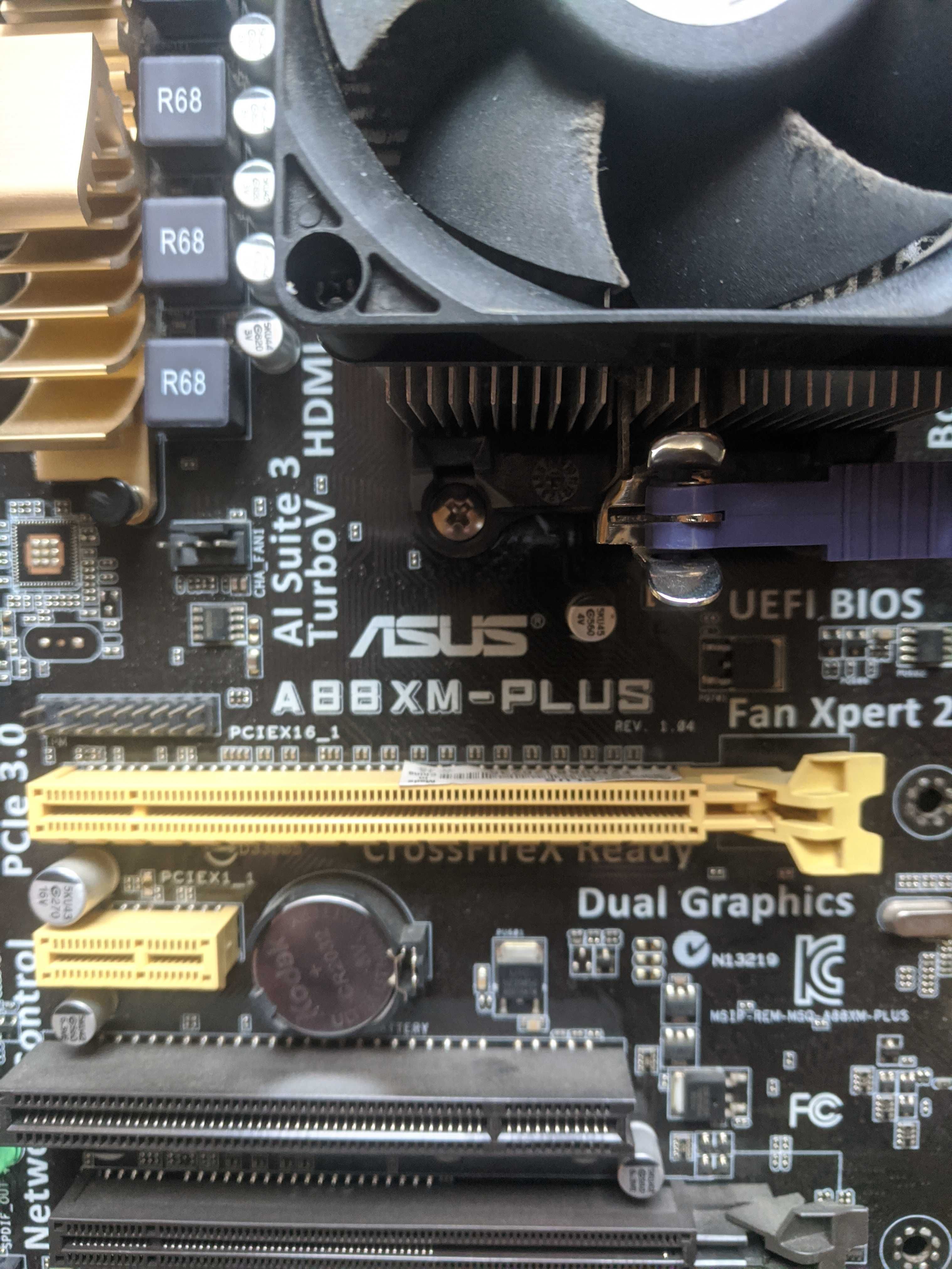 AMD-A8-7600,moterboard Asus-A88XM-plus,8Gb ddr3 1600