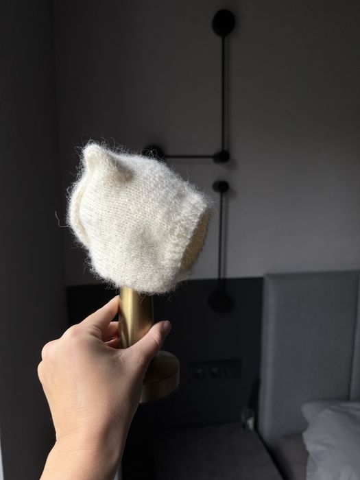 Czapeczka bonetka kotek r. 0-4 m. Bonetka z uszami kotki