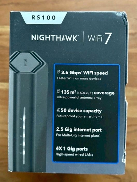 Nighthawk WiFi 7 Router RS100, 3.6 Gbps роутер ігровий новий швидкий