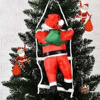 Święty Mikołaj na drabinie Dekoracja Ozdoba Świąteczna