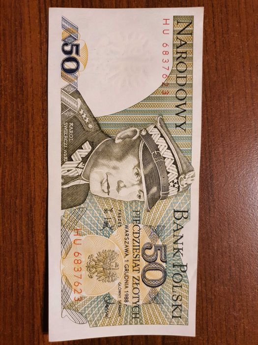 BANKNOT - 50zł PRL Karol Świerczewski