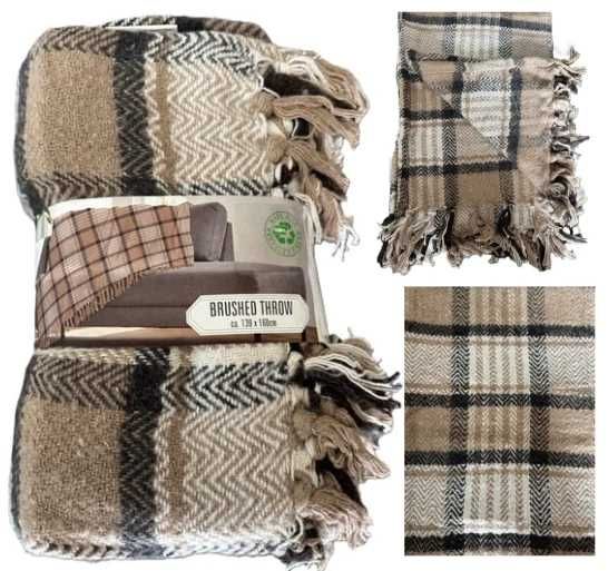 Плед в клітинку BRUSHED THROW 130×160 см