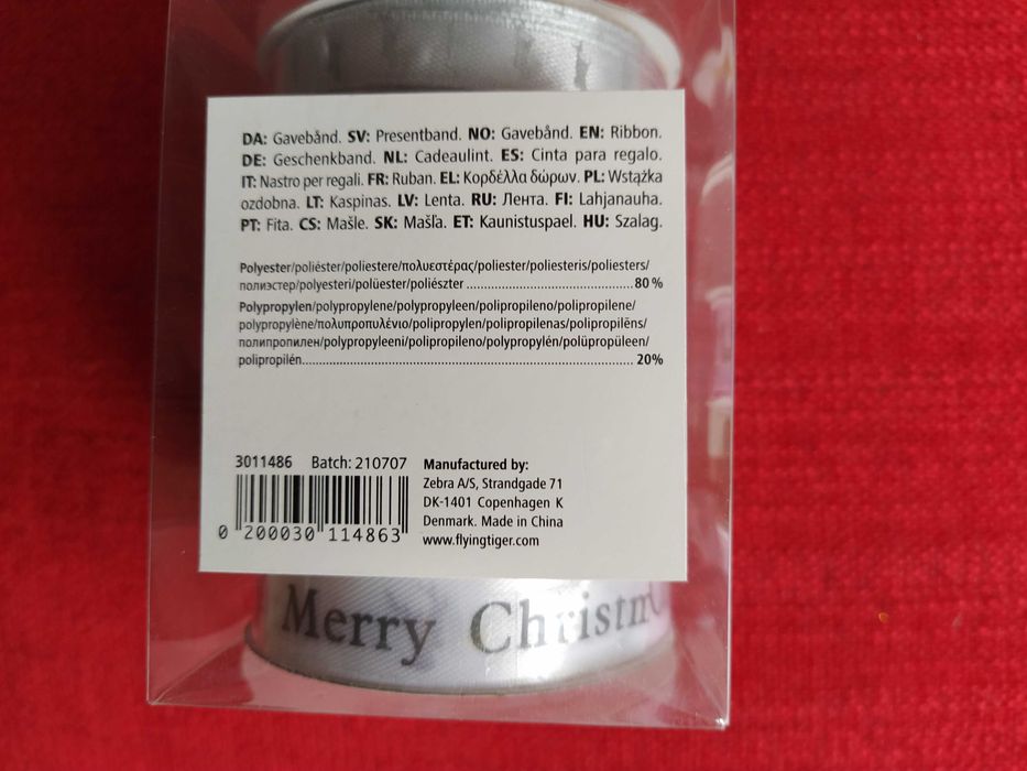 Caixa c/5 fitas coloridas 5x3m cada - largura 16mm - tecido poliester