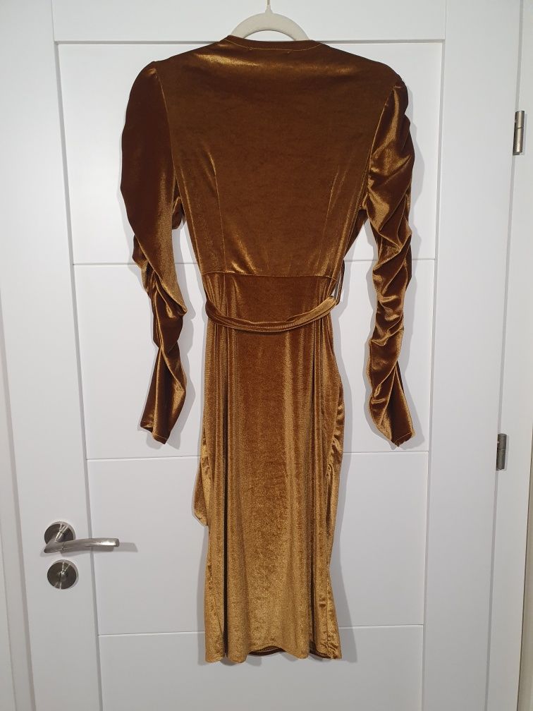Sukienka welurowa Roberto Cavalli