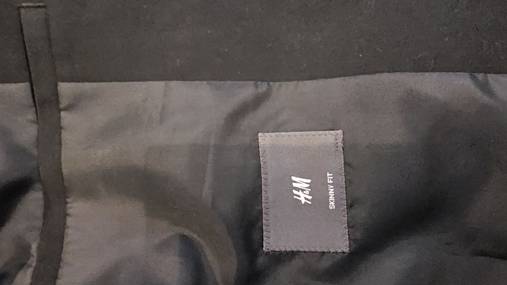 Marynarka męska "48" czarna H&M, slim, raz założona