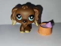 Oryginalny Littlest pet shop brązowy pies piesek spaniel #960 LPS