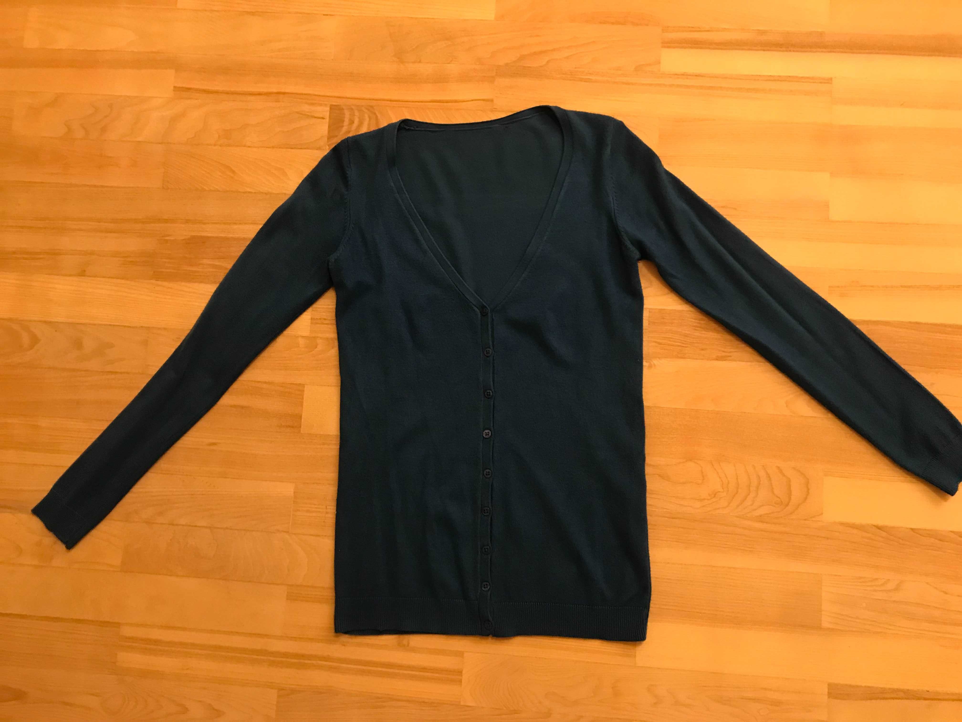 sweter z długim rękawem, rozpinany
