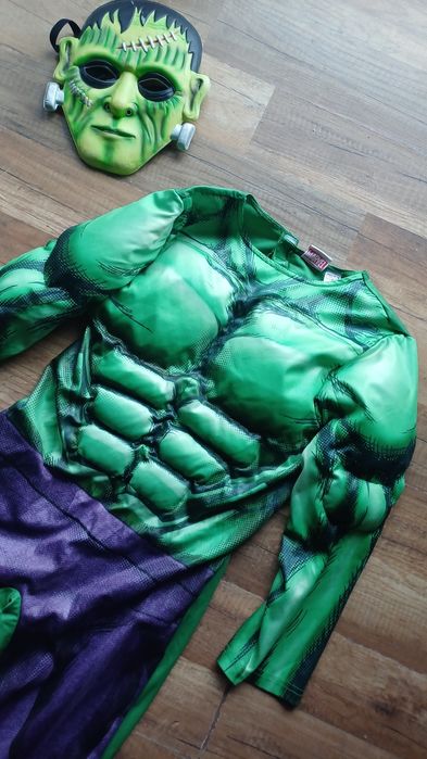 Hulk 122 128 przebranie Marvel avenger zielony kostium bal 7 8