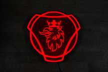 Podświetane logo SCANIA, Reklama 3D, Neon LED, Lampka, Plafon, Prezent