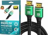 Kabel HDMI - HDMI 2.1 V PREMIUM 8K 4K 144Hz Mocny Monitor 2m 3m 5m 10m