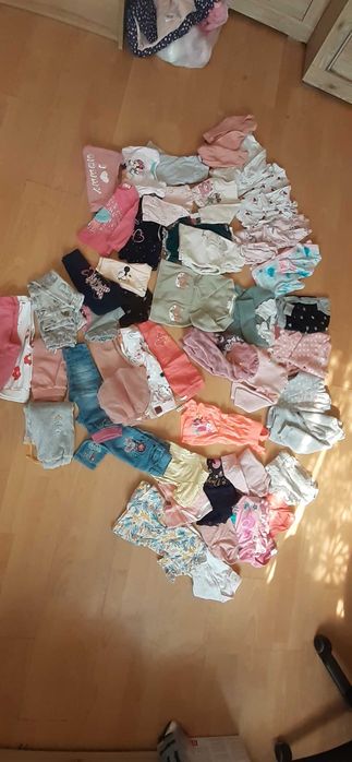 DUŻY zestaw ciuszki dla DZIEWCZYNKI 68 74