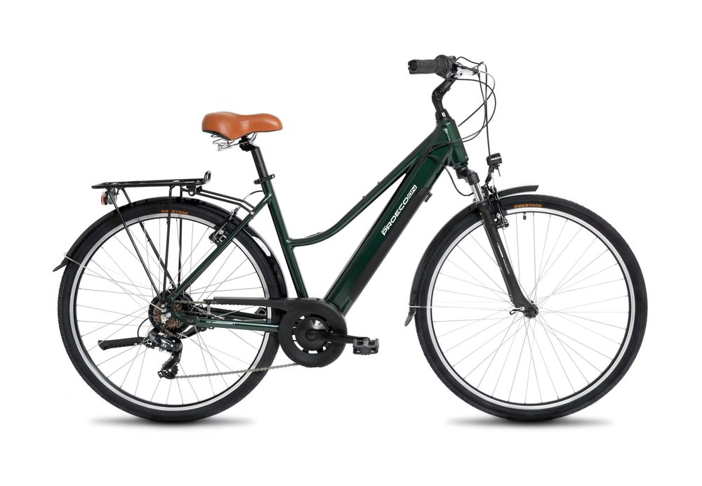 Rower elektryczny PROECO TRK 1.0 Low Frame Integrated zielony