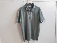 Zielona szałwiowa koszulka polo t-shirt Zara M męska
