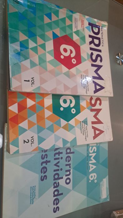 Manual escolar e caderno matematica 6 ano prisma 6