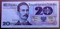 Banknot 20zł Romuald Traugutt 1982r UNC