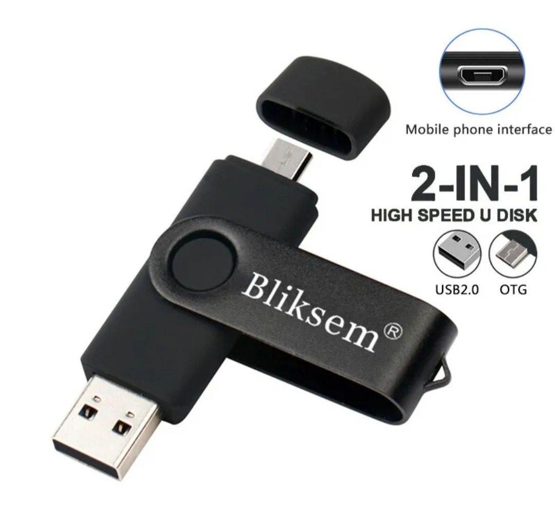 Флеш накопичувач-пам'ять 2в1 Bliksem Micro USB+USB2.0 OTG 64GB