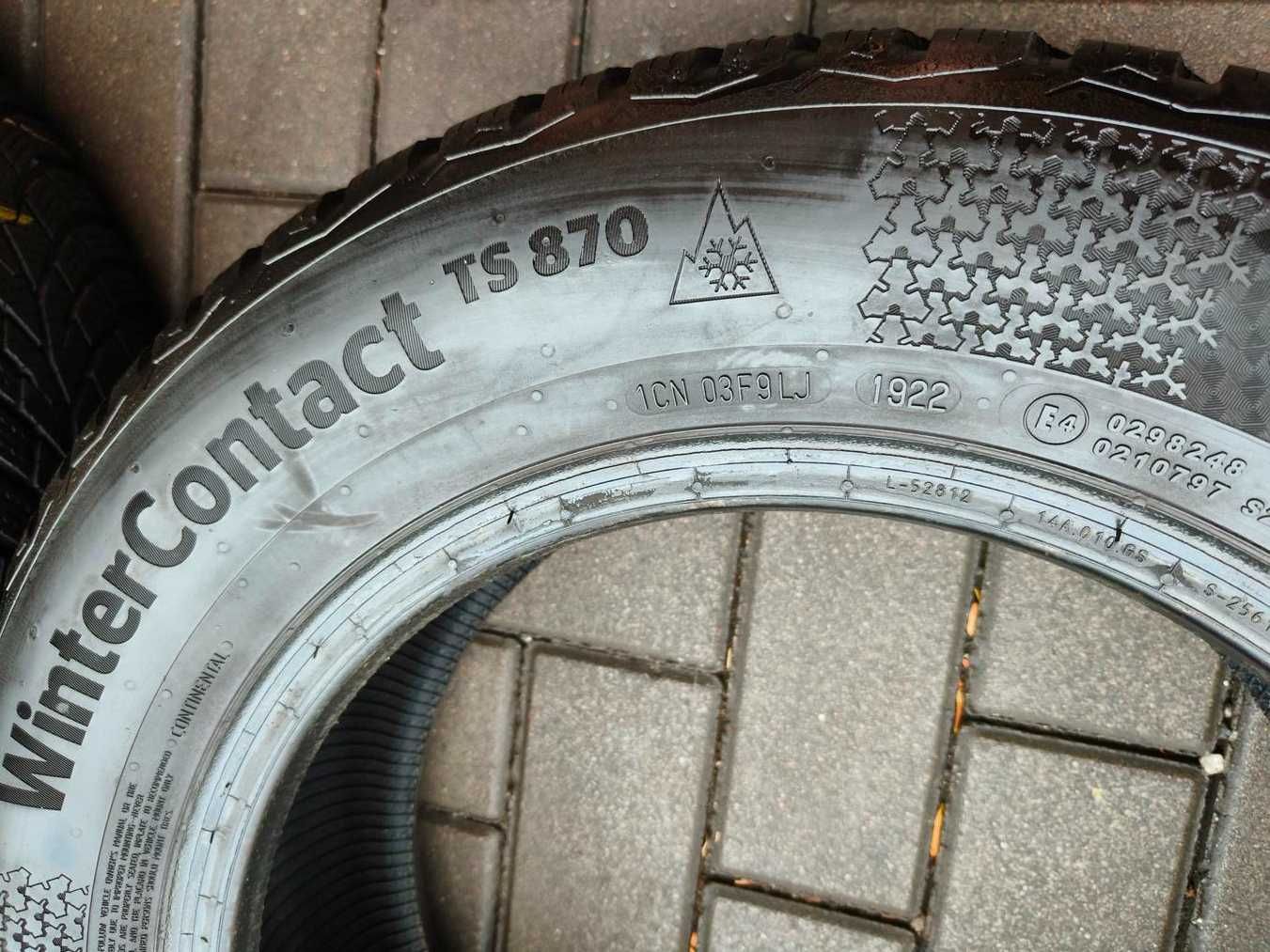 195/65 91T R15 CONTINENTAL WC TS870 7mm 2022r Zimowe Opony 2szt