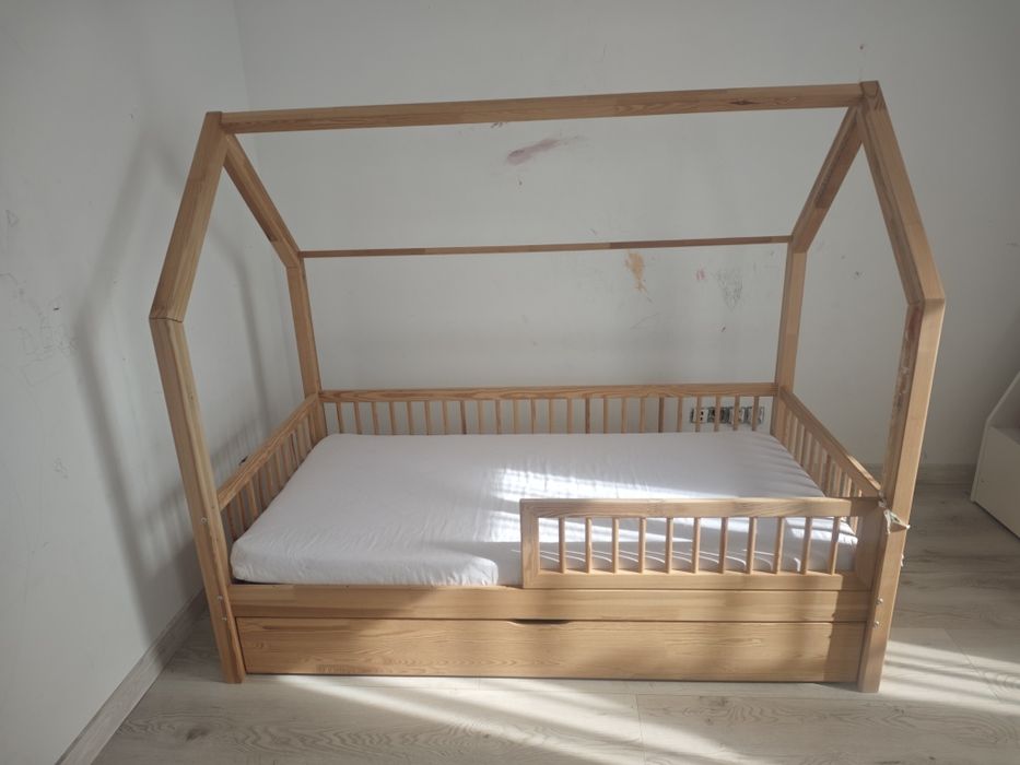 Łóżeczko lulletto + szuflada + materac 80x160