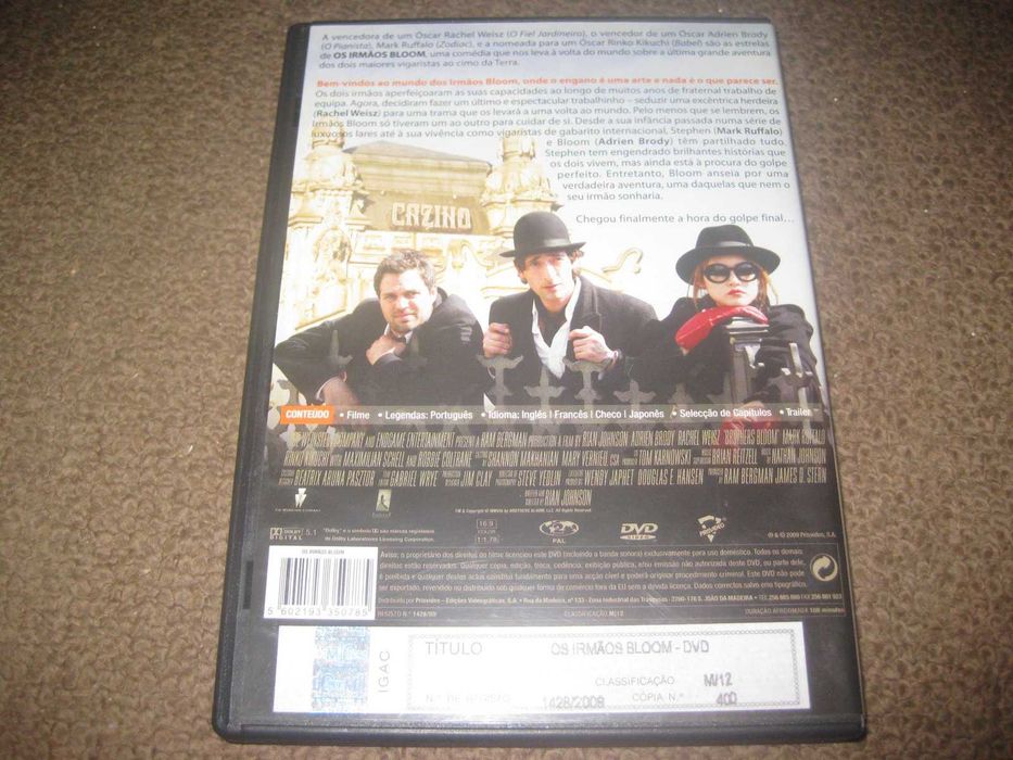 DVD "Os Irmãos Bloom" com Adrien Brody