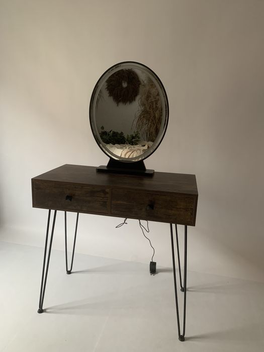Toaletka konsola lustro led loft