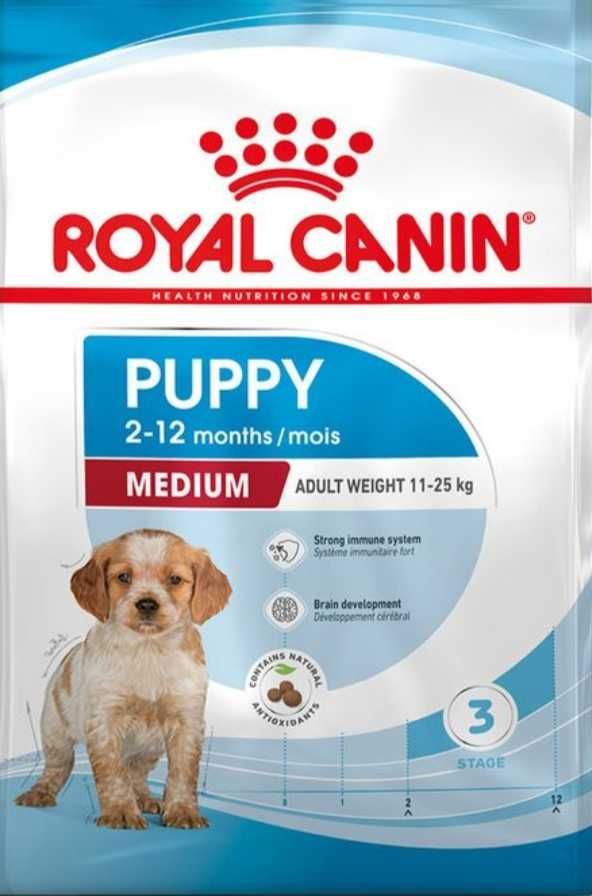 Royal Canin  Medium Puppy 8kg 8 opakowań po 1kg