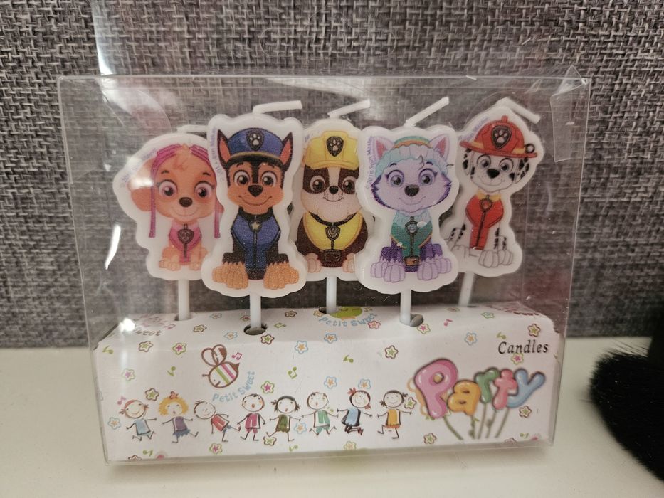 Świeczki na tort psi patrol