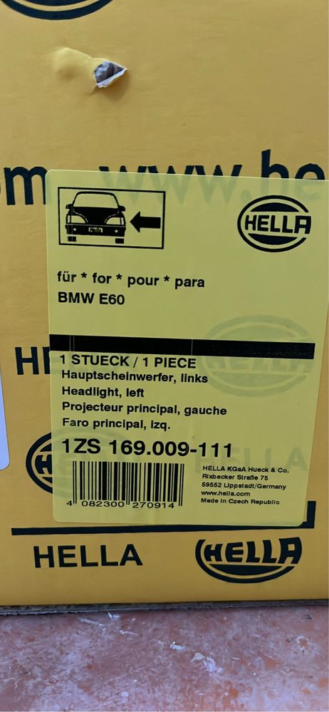 Farol BMW E60 esquerdo novo