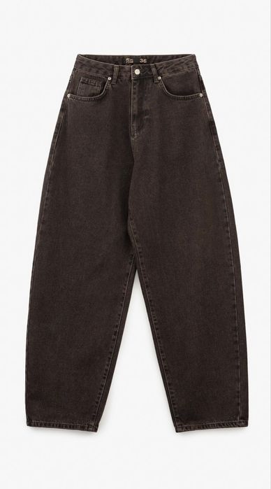 Джинси baggy шоколадні 32 розмір